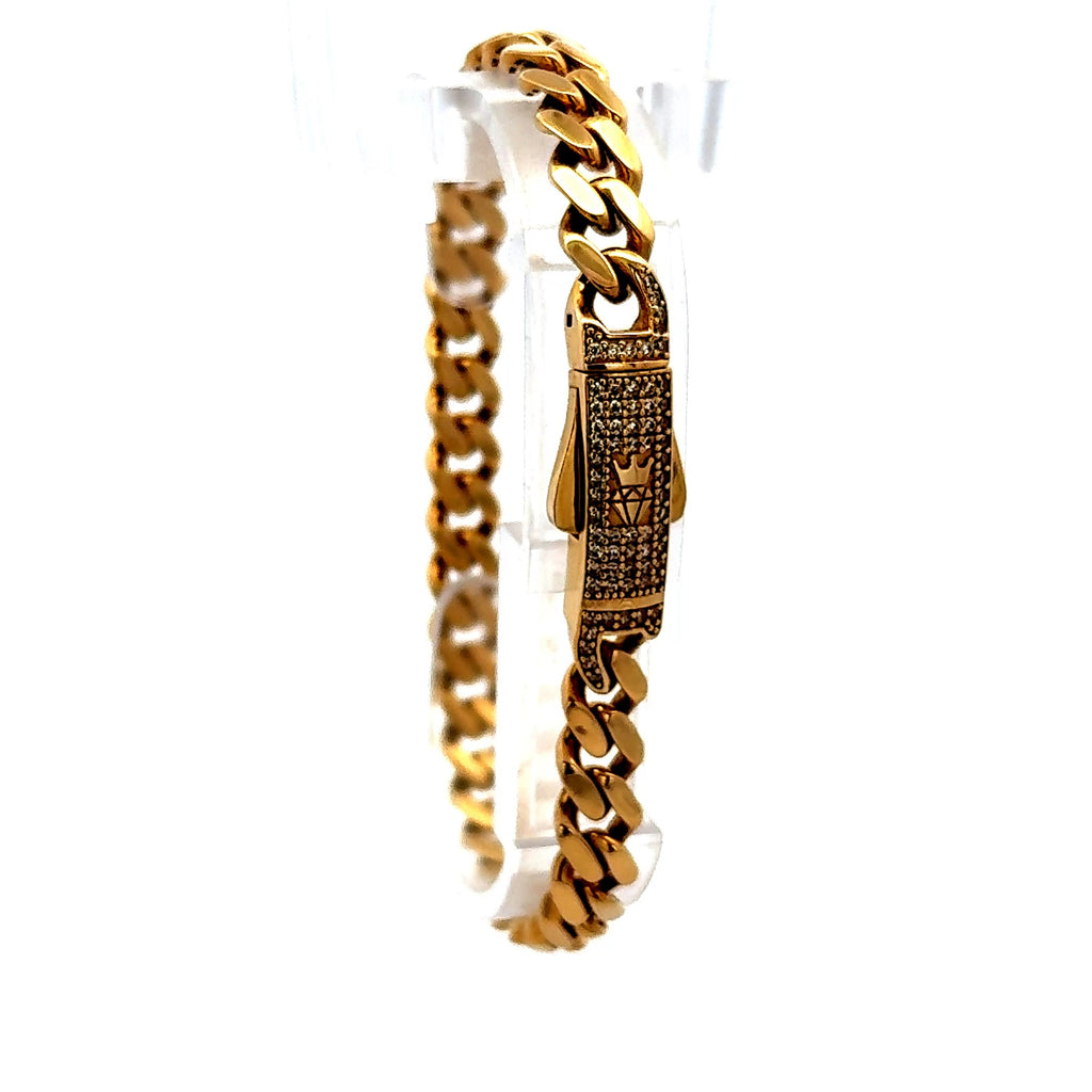 Bracelet Monaco 7mm 8" 14K