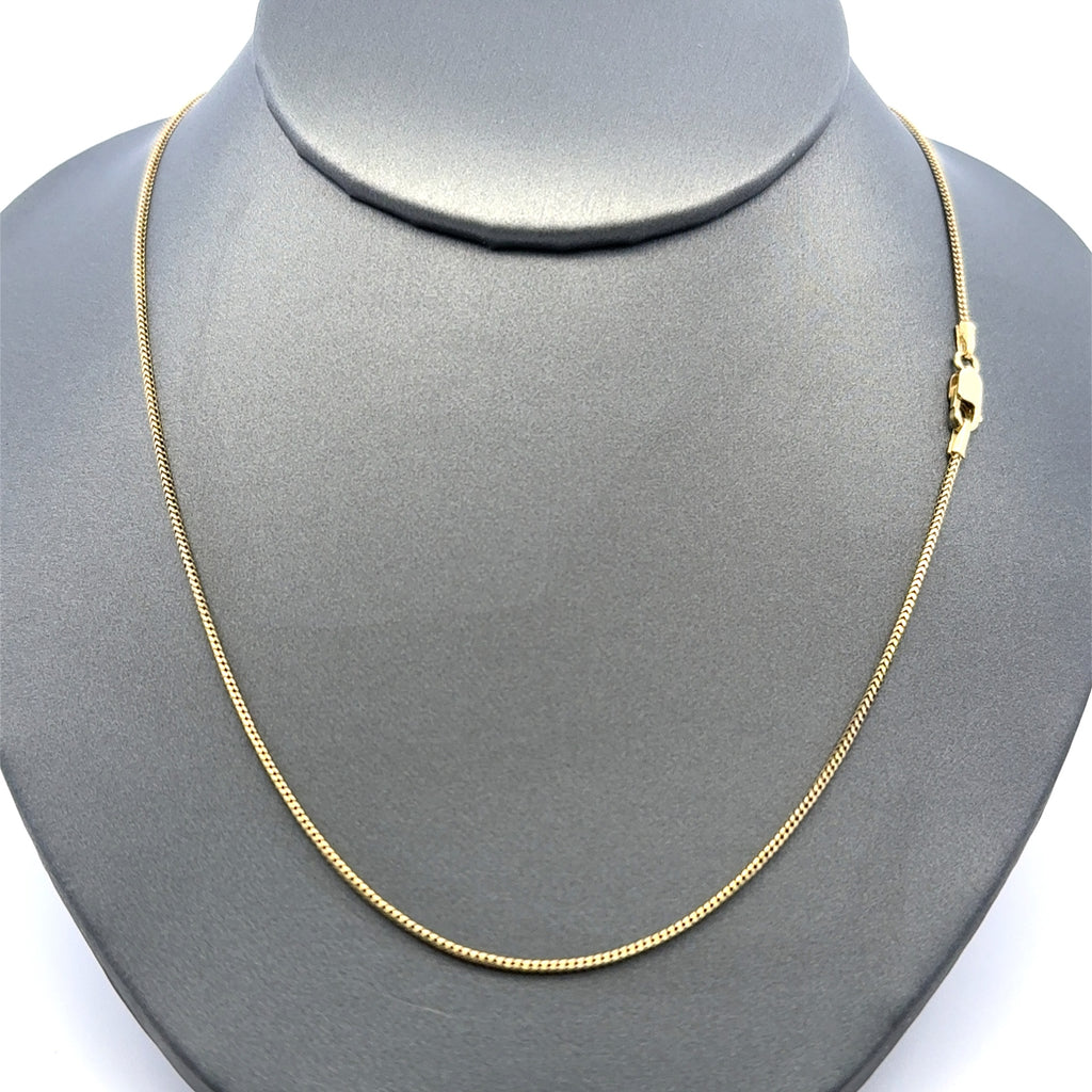 Chain Solid Franco 1mm 18" 10K