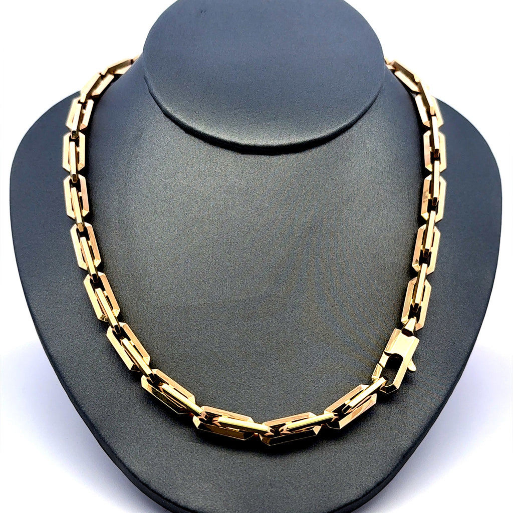 Chain Interlocking Anchor Box Link 6mm 24" 14K