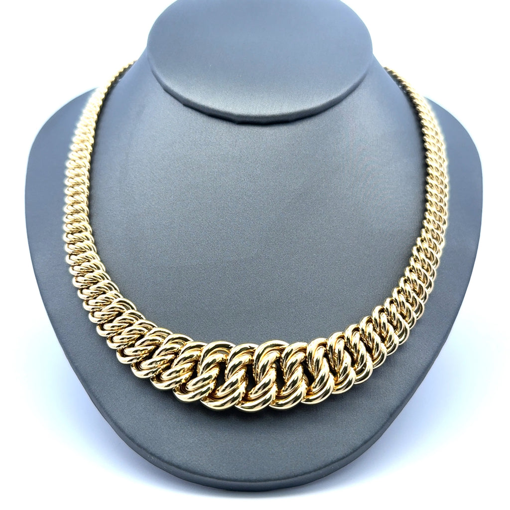Necklaces Princess Cut 17.5mm 18" 14K