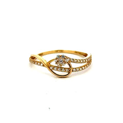 Ring Women's with CZ 7 1mm 10K
