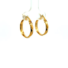 Earrings Fancy Hoops 19.5 3mm 10K