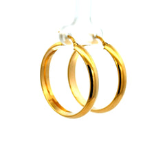 Earrings Plain Hoops 34.5 5mm 10K