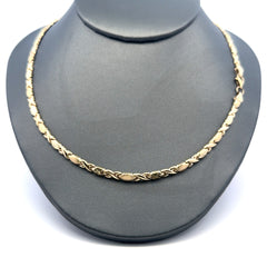 Necklaces DBL-Textured X&O with Lobster Lock 3.5mm 18" 10K