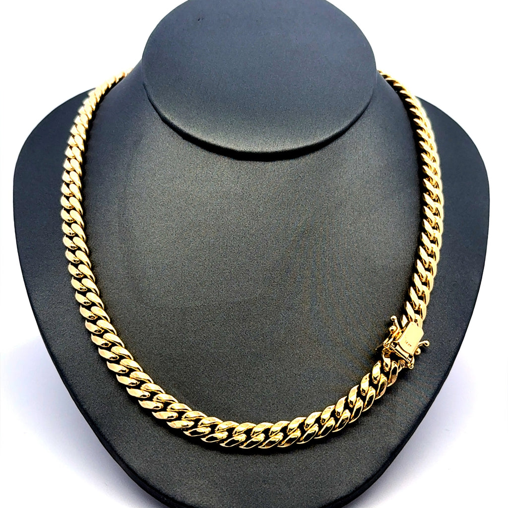 Chain Hollow Cuban 7mm 24" 14K