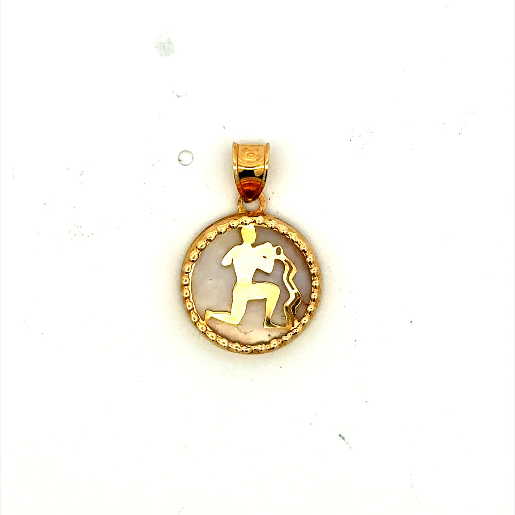 Pendant Mother-of-Pearl Zodiac Sign 21.5 10K