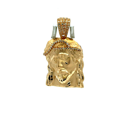 Pendant Jesus Face with Crown of Thorns 34 10K