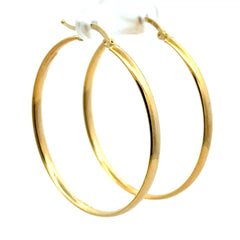 Earrings Plain Hoops 44.5 3mm 10K