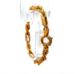 Bracelet Figarope 6mm 7.5" 14K