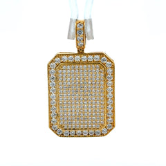 Pendant CZ-Iced Dog Tag 37.5 10K
