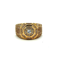 Ring CZ Pavé 10.5 5mm 14K