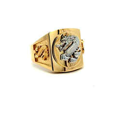 Ring Dragon & CZ 11 6.5mm 10K