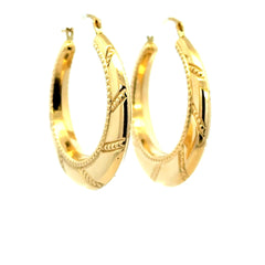Earrings Fancy Hoops 32 5mm 10K