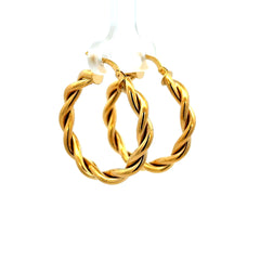 Earrings Twisted Hoops 29 4mm 10K