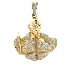 Pendant Pavé Gladiator Bust 65 10K