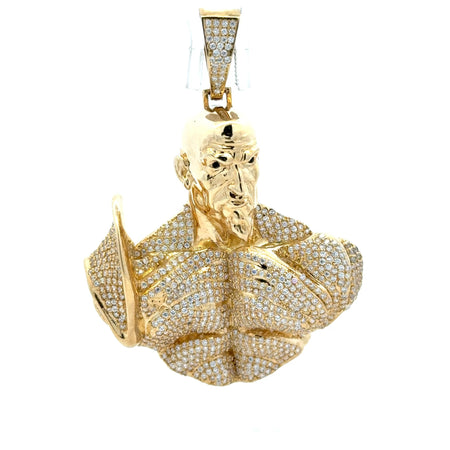 Pendant Pavé Gladiator Bust 65 10K
