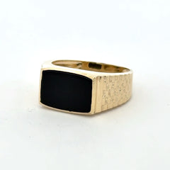 Ring Wide Jubilee and Onyx 10.5 5.5mm 10K