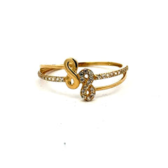 Ring Women's with CZ 7 1mm 10K