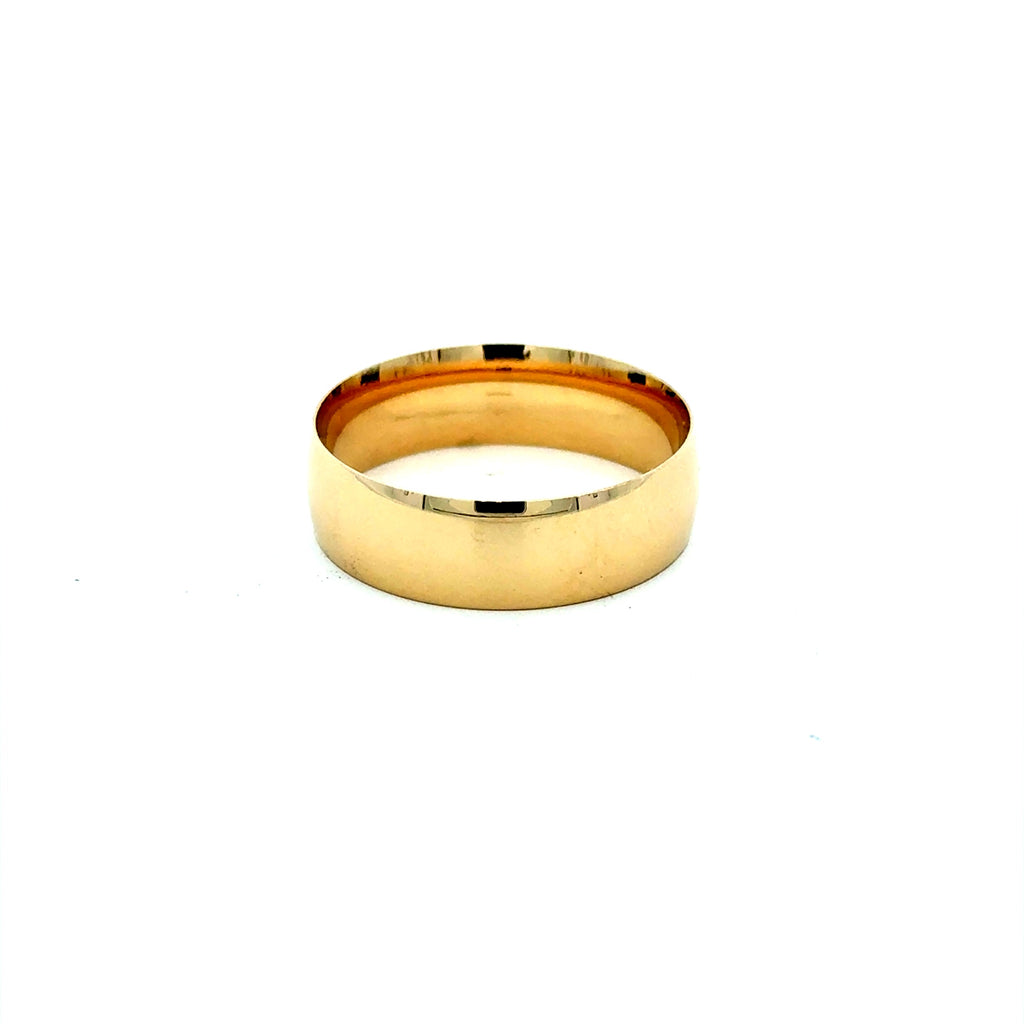 Ring Men’s Plain Wedding Band 10 7mm 10K