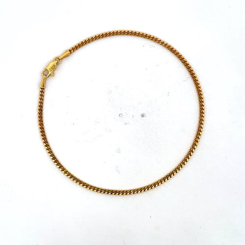 Anklet Mini Cuban Link 2.5mm 10" 14K