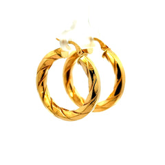 Earrings Twisted Hoops 29.5 4.5mm 10K