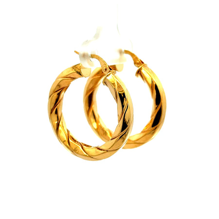 Earrings Twisted Hoops 29.5 4.5mm 10K