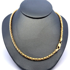 Chain Interlocking Box Link 3.5mm 22" 14K