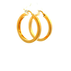 Earrings Plain Hoops 31.5 3mm 10K