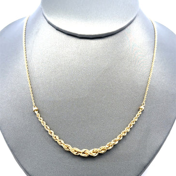 Chain Princess Rope Cut 2mm 17" 14K