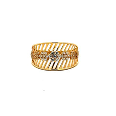 Ring Women's with CZ 7 1.5mm 10K