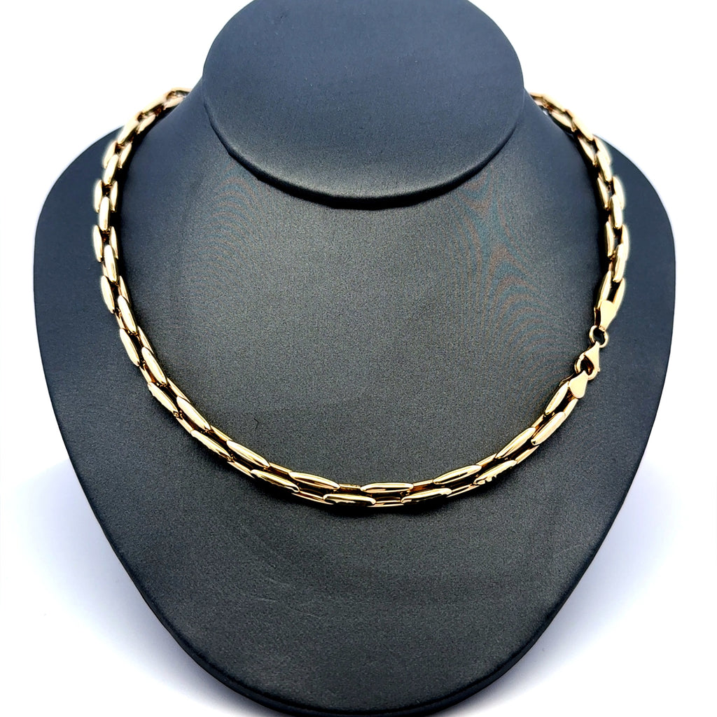 Necklaces Rectangular Link 5.5mm 18" 14K