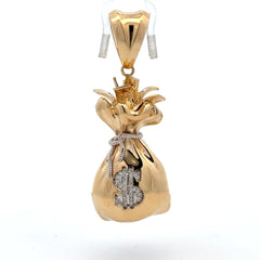 Pendant Armed Eagle Emblem Shield Two-Tone 79.5 10K