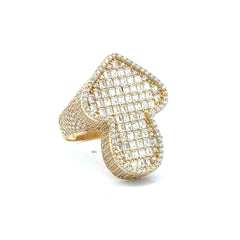 Ring CZ-Iced Big Flex Arrow 11 4mm 10K