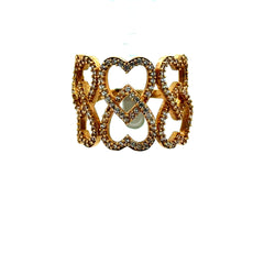Ring Women's CZ Fantasy 7 2mm 14K