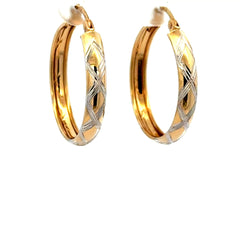 Earrings Fancy Hoops 26 4mm 10K