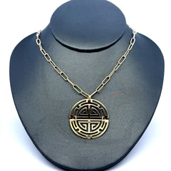 Chain Oval Slim Link w Round Openwork Detail 3.5mm 18" 14K