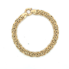 Bracelet Textured Byzantine 7.5mm 7.5" 10K