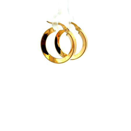 Earrings Plain Hoops 22 2.5mm 10K
