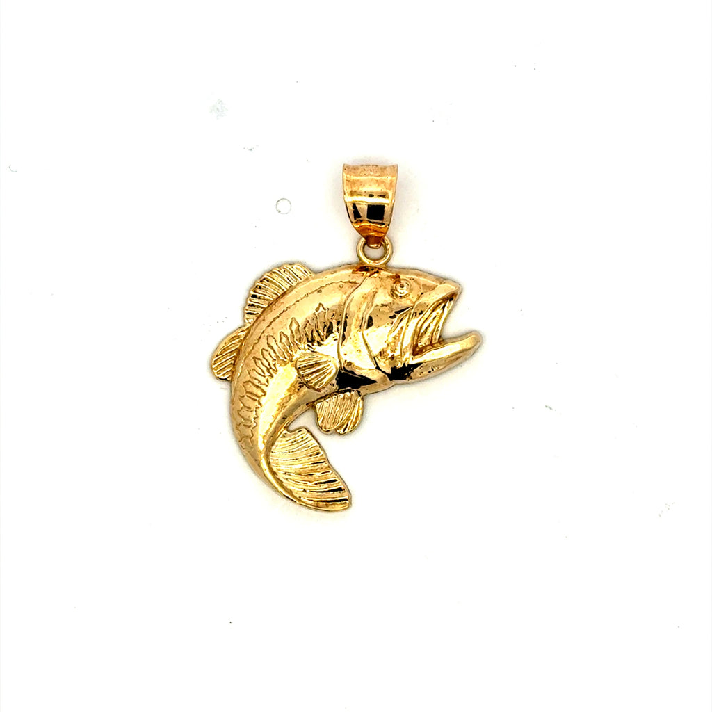 Pendant Bass Fish 33.5 14K