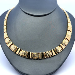 Necklaces Crossed Stampato 9.5mm 18" 10K