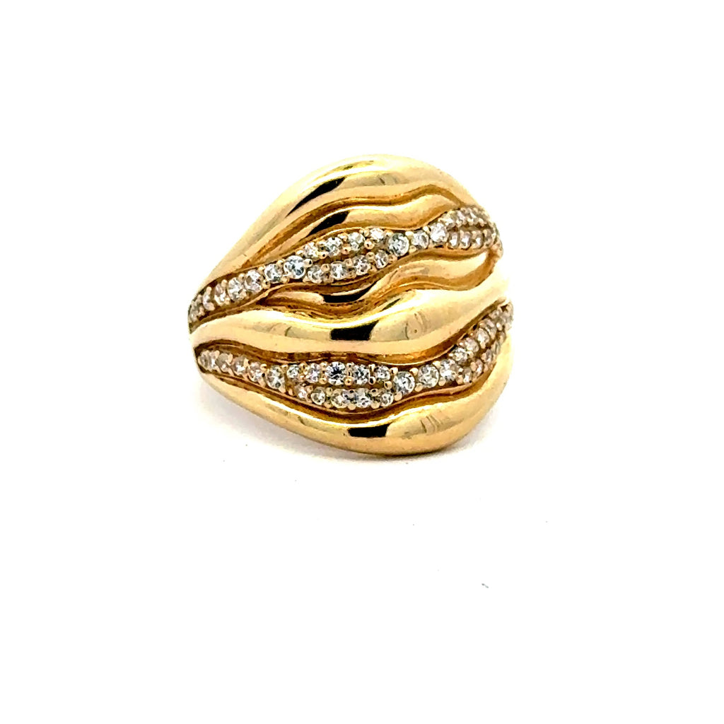 Ring Women's with CZ 7 2.5mm 10K