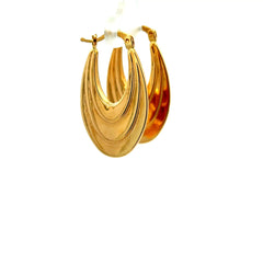 Earrings Fancy Hoops 32 3.5mm 10K