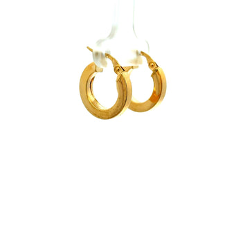 Earrings Plain Hoops 17.5 3mm 10K