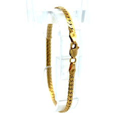 Bracelet Flat Herringbone 3.5mm 6.5" 14K