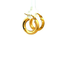 Earrings Plain Hoops 19.5 3.5mm 10K