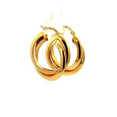 Earrings Twisted Hoops 24.5 4.5mm 10K