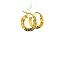 Earrings Textured Hoops 17.5 3mm 10K