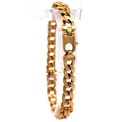 Bracelet Hollow Curb Link Hardware-Dec 11mm 8" 14K