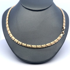 Necklaces Crossed Stampato 5mm 18" 10K