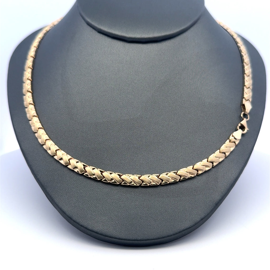 Necklaces Crossed Stampato 5mm 18" 10K